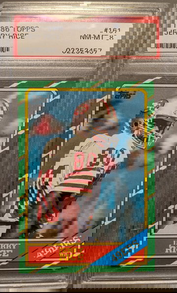 1986 Topps Jerry Rice RC PSA 8 NM-MT