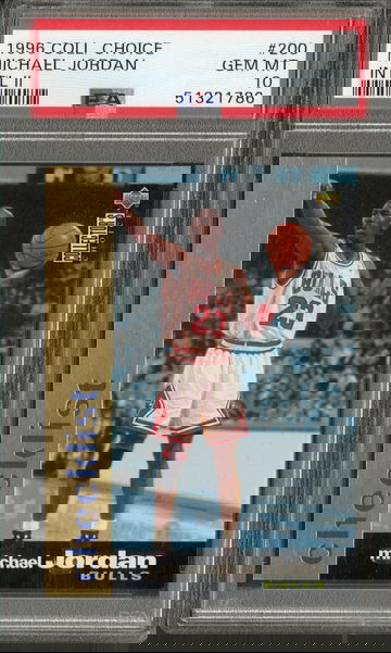 1996-97 Upper Deck Collector's Choice International II German 200 Michael Jordan PSA 10 Gem-Mint