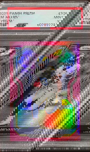 2020 Panini Prizm Cam Akers Pink Prizm PSA 9