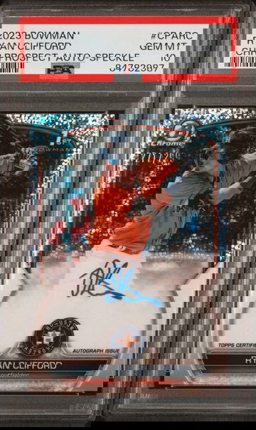 2023 Bowman Chrome Ryan Clifford Prospect Speckle Refractor Auto PSA 10