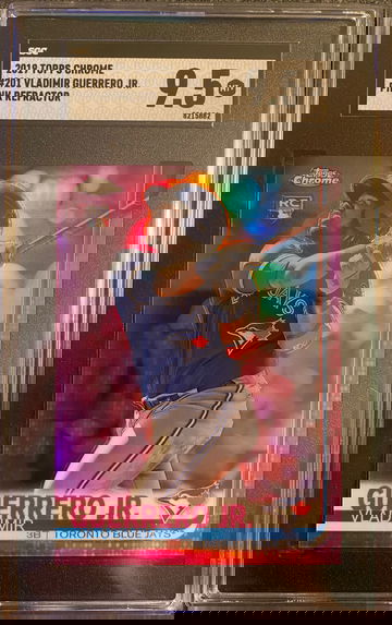 2019 Topps Chrome Vladimir Guerrero Jr Pink Refractor SGC 9.5