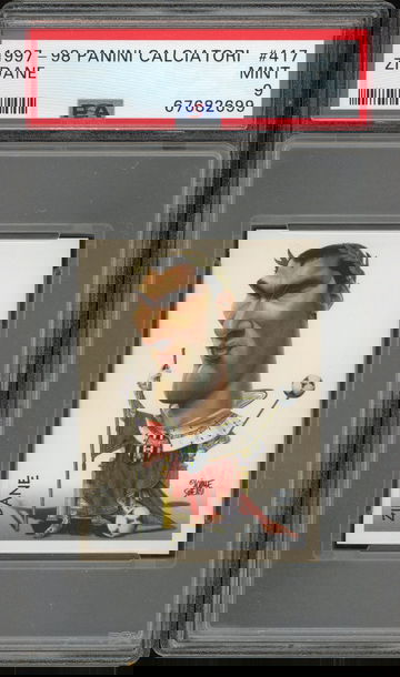 1997 Panini Calciatori Zinedine Zidane #417 PSA 9 POP 1 None Higher