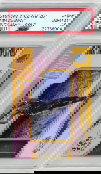 Kevin Durant 2018-19 Panini Certified Priority Mail Gold /10 PSA 10 Suns NBA