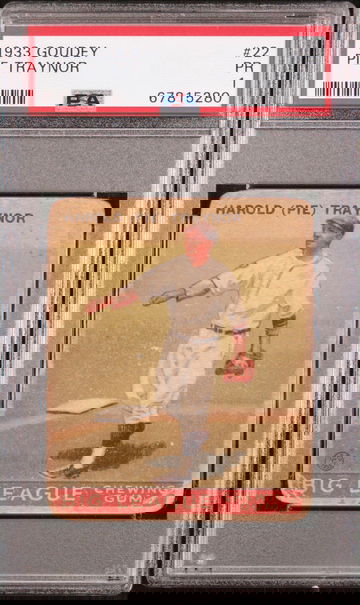 1933 Goudey Harold “Pie” Traynor PSA 1 HOF Rookie