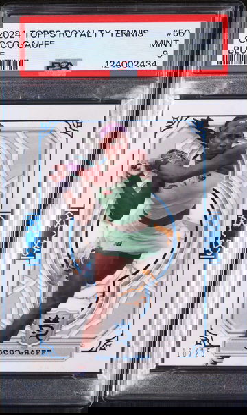 2024 Topps Royalty Tennis Blue Coco Gauff #50 /25 PSA 9