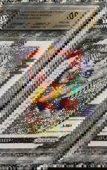 2020 Panini Prizm DP Joe Burrow White Sparkle RC BGS 10