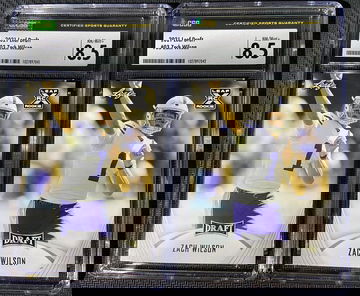 (2) Two - 2021 Leaf Draft ROOKIE Zach Wilson CSG 8.5