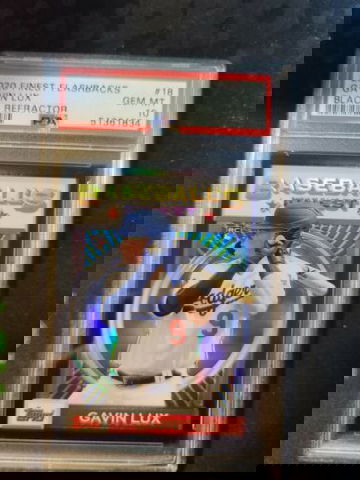 Gavin Lux 2020 Finest Flashbacks Black Refractor RC #18 /25 PSA 10 Pop 1