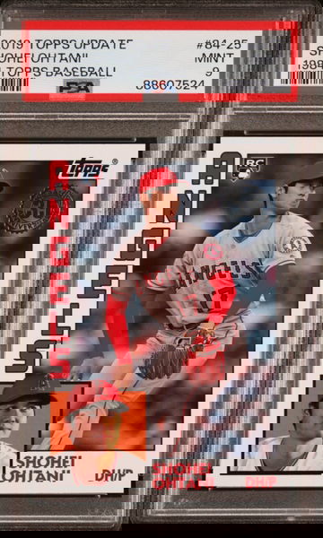 2019 Topps update Shohei Ohtani #84-25 1984 Topps "Error RC logo" PSA 9 Mint