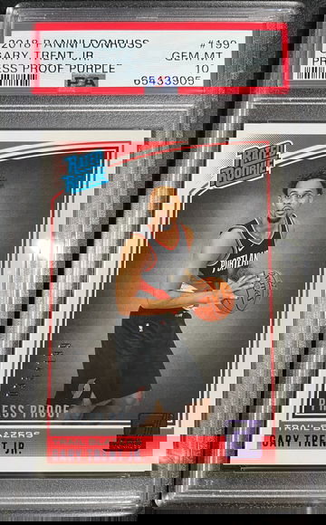 2018-19 Donruss Press Proof Gary Trent Jr Purple - Jersey # 33/199! RC - PSA 10