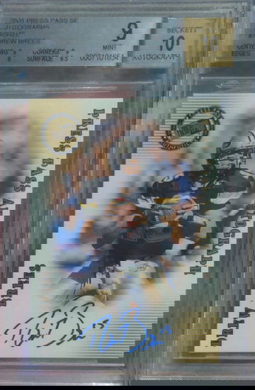 2001 Press Pass SE Autographs Bronze Drew Brees #7