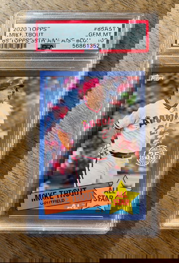 Mike Trout PSA 10 2020 Topps 1985 All Star Blue