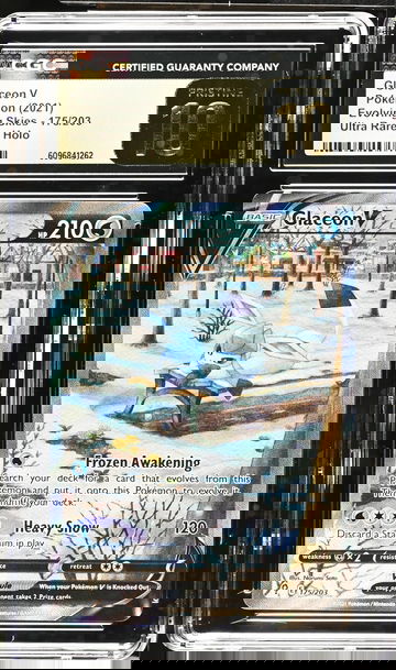 2021 Pokemon Evolving Skies Ultra Rare Glaceon V #175/203 Holo CGC Pristine 10