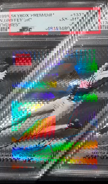 1999 Skybox Premium #137 Ken Griffey JR. Star Rubies # /50 PSA 6 EX-MT Shipping from Canada 