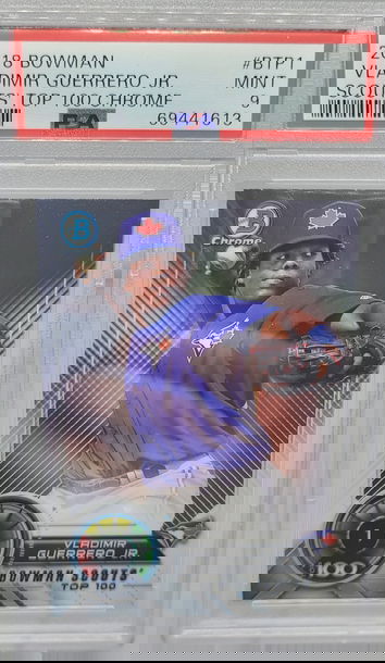 2018 Bowman Chrome #BTP1 Vladimir Guerrero Jr Scouts Top 100  PSA 9