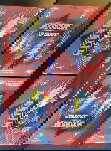 (4) 2020 - 2021 Merlin Chrome Soccer blaster boxes 