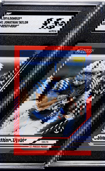 2024 Donruss #41 Jonathan Taylor Red Press Proof SGC 9.5