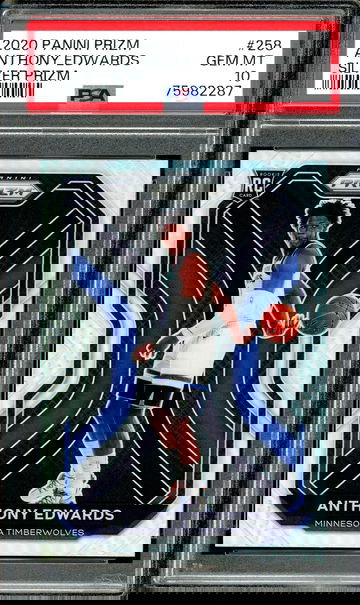 2020 Panini Prizm Anthony Edwards Rookie Silver Prizm PSA 10