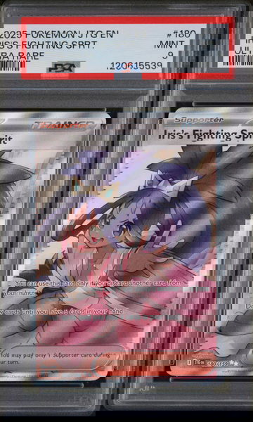 2025 Pokemon Scarlet and Violet Journey Together Ultra Rare Iris's Fighting Spirit #180 PSA 9