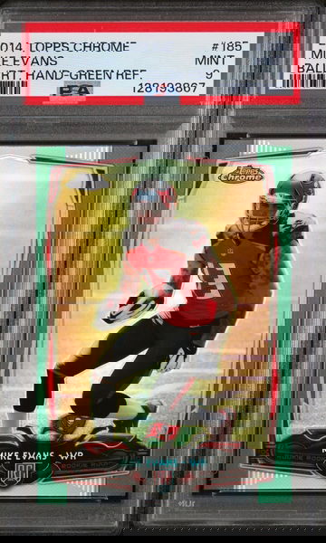 2014 Topps Chrome Green Refractor Mike Evans #185 PSA 9