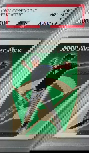 Derek Jeter Rookie 1993 Topps Gold #98 - PSA 8 - Yankees