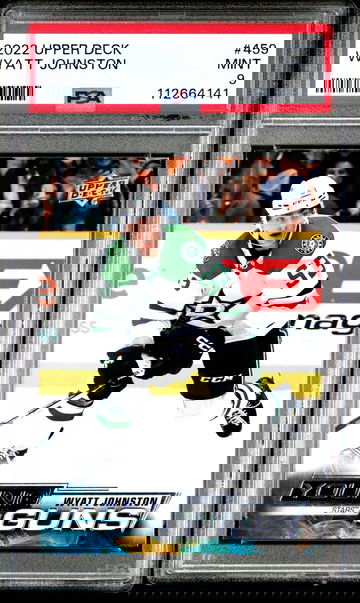 2022 Upper Deck Series 2 Young Guns Wyatt Johnston #459 RC PSA 9