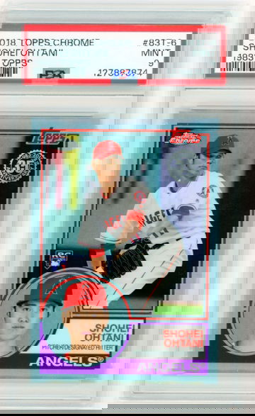 2018 Topps Chrome #83T-6 Shohei Ohtani 1983 Topps PSA 9 MINT!