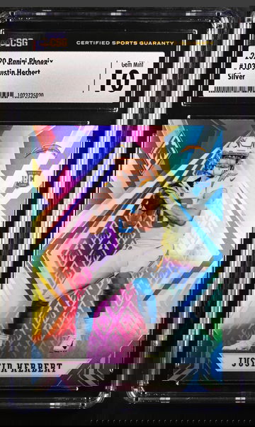 2020 Phoenix Justin Herbert Silver Rookie Gem Mint 10