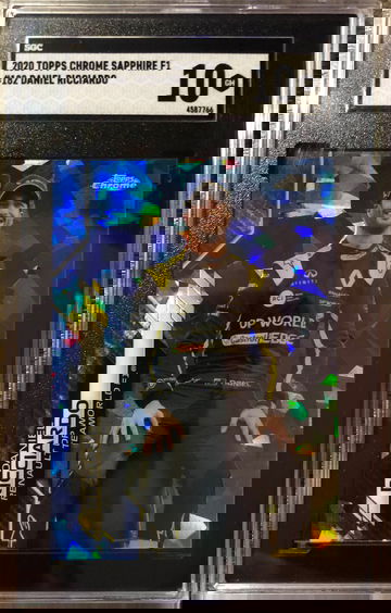 Daniel Ricciardo Topps chrome sapphire f1 formula 1 SGC 10 