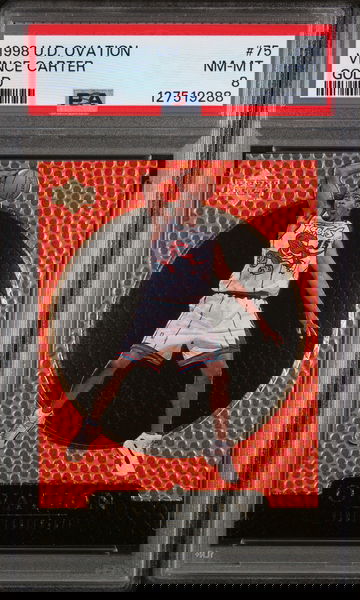 1998 Upper Deck Ovation Gold Vince Carter #75 /1000 PSA 8