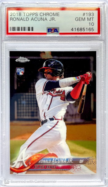 2018 Topps Chrome Ronald Acuna Jr. #193 PSA 10