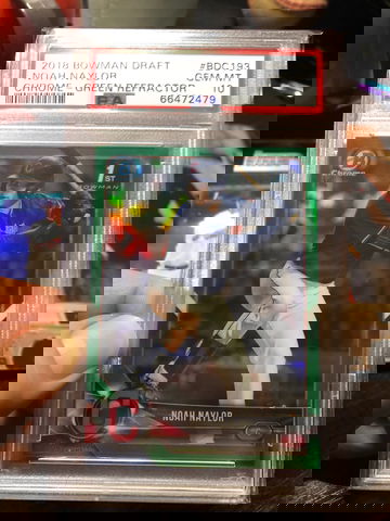 2016 Bo Noah Naylor 1st Bowman Chrome Green refractor /99 Rookie PSA 10