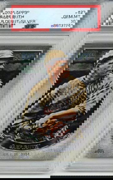 2016 TOPPS MLB DEBUT SILVER #32 BABE RUTH CARD BOSTON RED SOX PSA 10 LOW POP