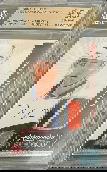 Jordan Eberle 2010-11 UD The Cup #178 Auto Rookie Patch 3 Clr 52/99 RC BGS 9.5 Gem Mint Low Pop