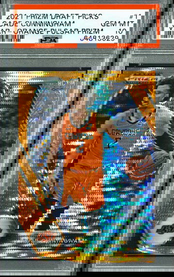 2021-22 Panini Prizm Draft CADE CUNNINGHAM Orange Pulsar RC /49 PSA 10 Gem Mint SSP