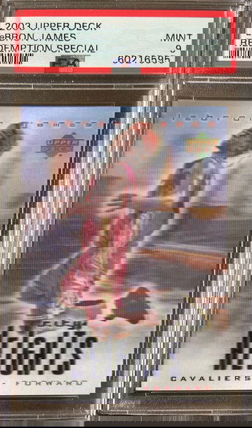 Lebron James ROOKIE redemption card 2003 PSA 9