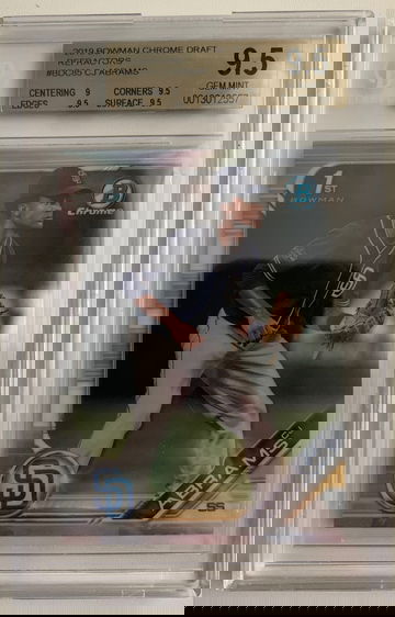 CJ Abrams 2019 Bowman Chrome Draft Refractor BGS 9.5