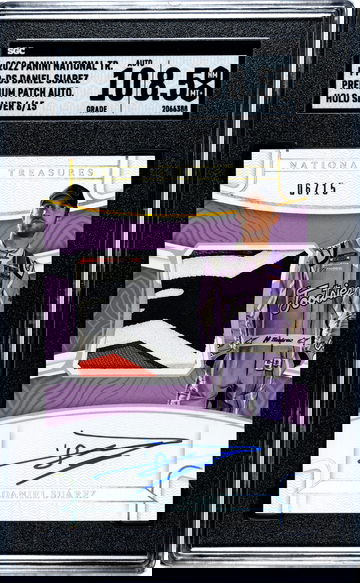 2022 Panini National Treasures #PP-DS Daniel Suarez Premium Patch Auto. Holo Silver 06/15 SGC 8.5