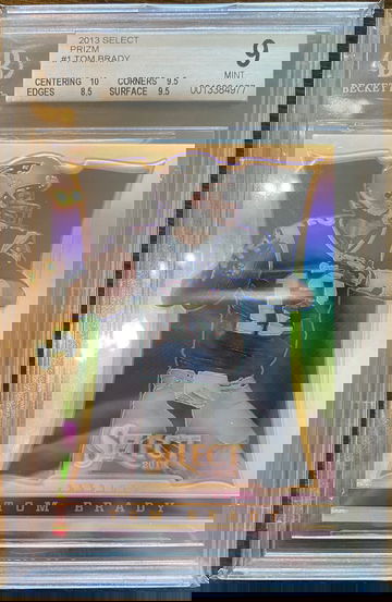 2013 panini select Tom brady #1 prizm bgs 9 mint .5 away pop 2
