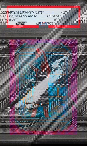 2023 Panini Prizm Draft Picks Purple Wave Prizm Victor Wembanyama #2 PSA 10