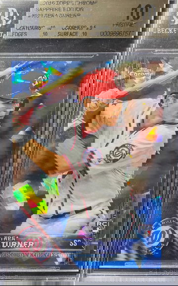 2016 Topps Chrome Sapphire Trea Turner BGS 10