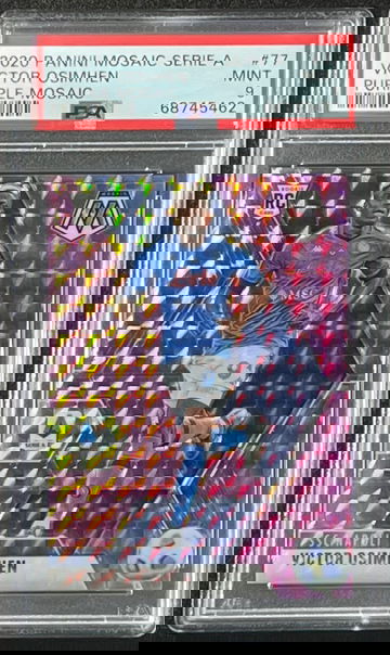 2020 Panini Mosaic Victor Osimhen Purple PSA 9