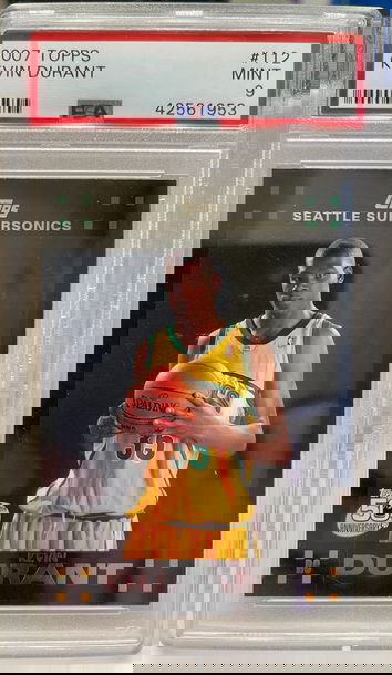 2007 Kevin Durant Topps Rookie PSA 9 