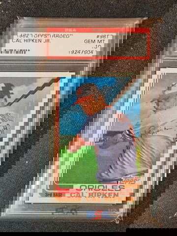 1982 Topps Traded Cal Ripken Jr Rookie PSA 10 Baseball Card 