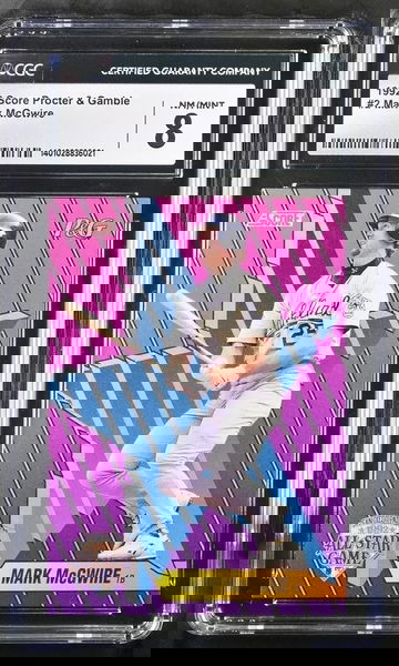 1992 SCORE PROCTER & GAMBLE #2 MARK McGWIRE ATHLETICS CGC 8