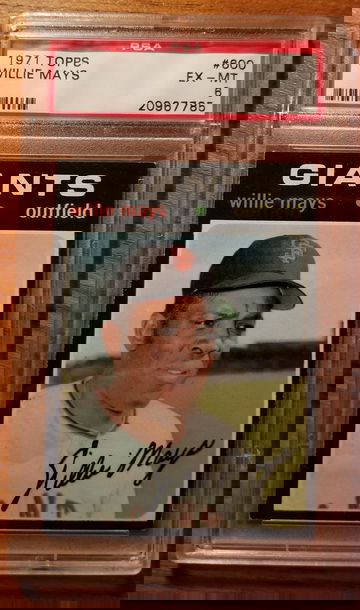 1971 topps willie Mays psa 6 #600