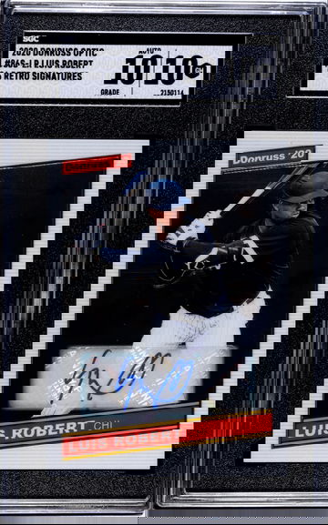 LUIS ROBERT 2020 Panini Donruss Optic '86 Retro Signatures Auto Rc SGC 10