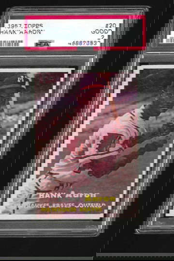 1957 TOPPS HANK AARON PSA 2