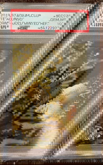 2019 PETE ALONSO STADIUM CLUB CHROME GOLD MINTED REFRACTOR GEM MT 10