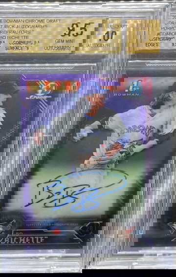 2016 Bowman Chrome Bo Bichette Auto Purple Refractor /250